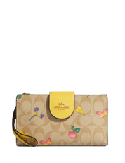 Coach Tech Wallet In Signature Canvas With Dreamy Veggie Print