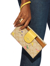 Coach Tech Wallet In Signature Canvas With Dreamy Veggie Print