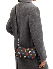 Coach Teri Shoulder Bag In Signature Canvas With Heart Print