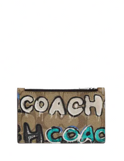 Coach Coach X Mint + Serf Zip Card Case In Signature Canvas