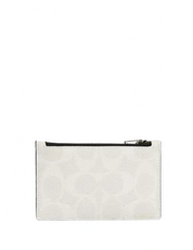 Coach Zip Card Case In Signature Canvas