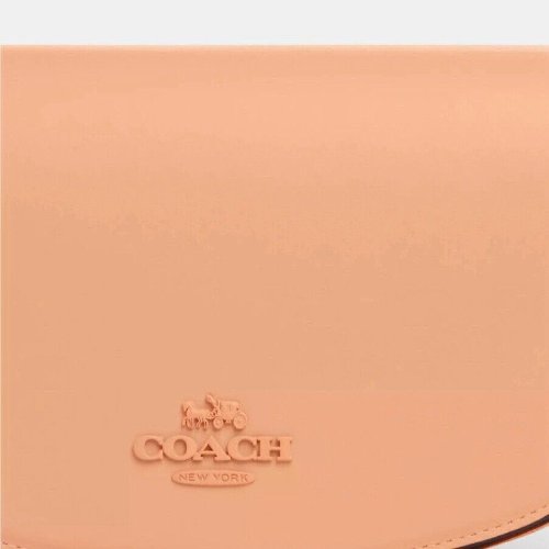 Coach Leather Medium Andrea Clutch/Shoulder Bag In Faded Blush