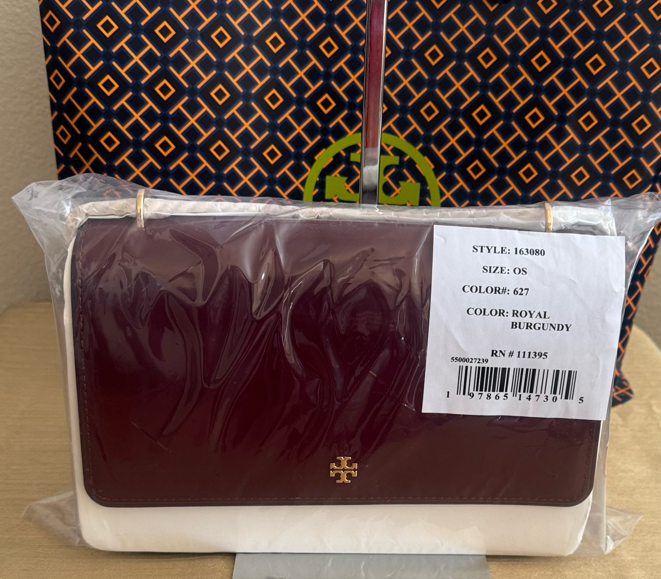 Tory Burch Emerson Patent Leather Flap Adjustable Shoulder Medium Bag