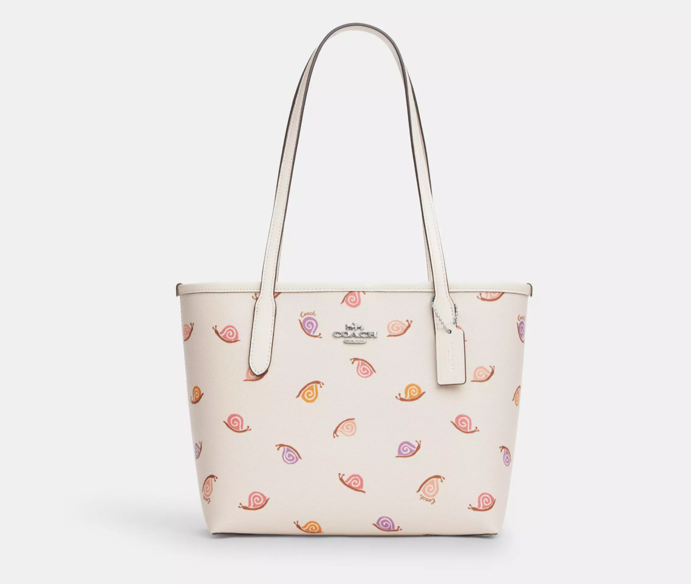 Coach Small City Tote With Snail Print