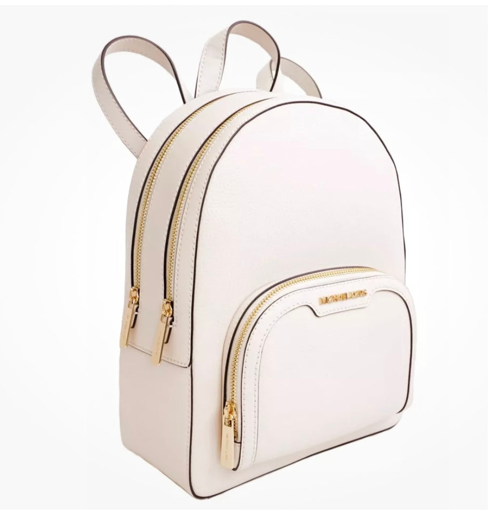 Michael Kors Unisex Jaycee Leather Medium Backpack In Light Cream