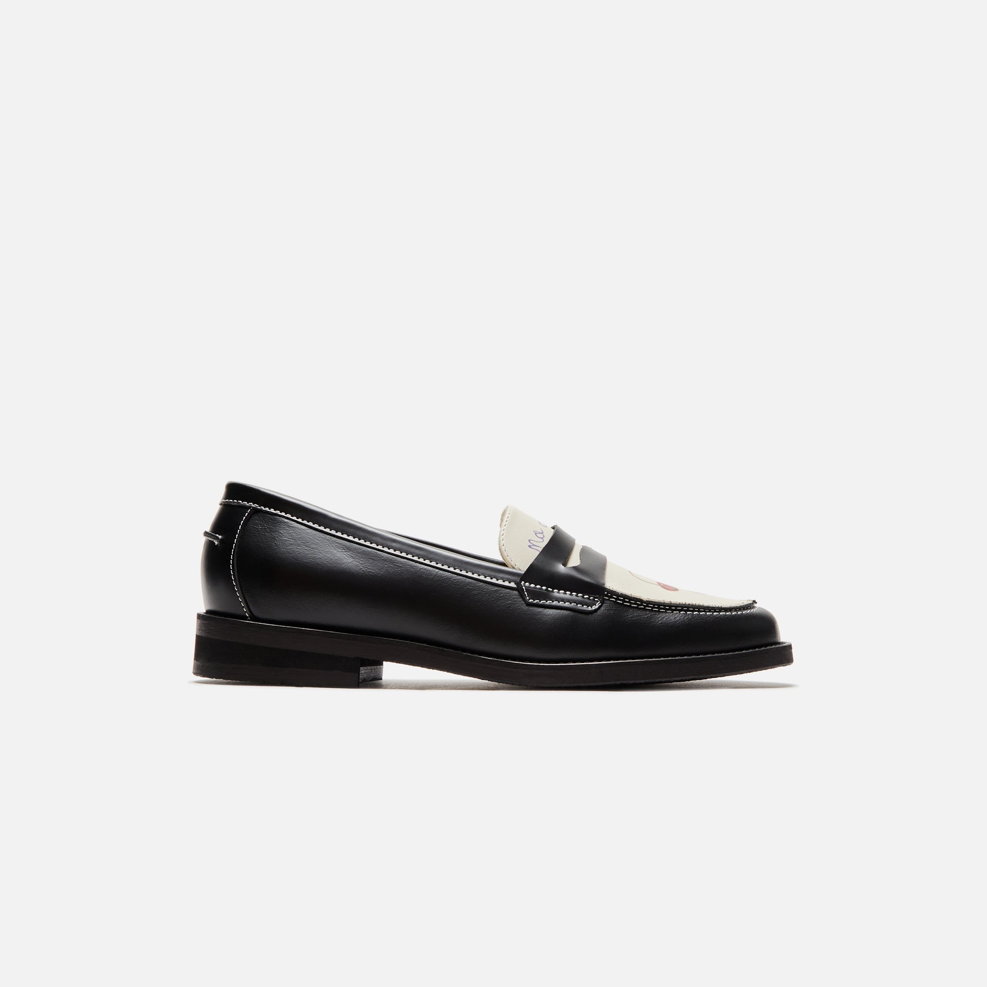 DUKE + DEXTER WMNS Wilde Cherry Penny Loafer - Black / White