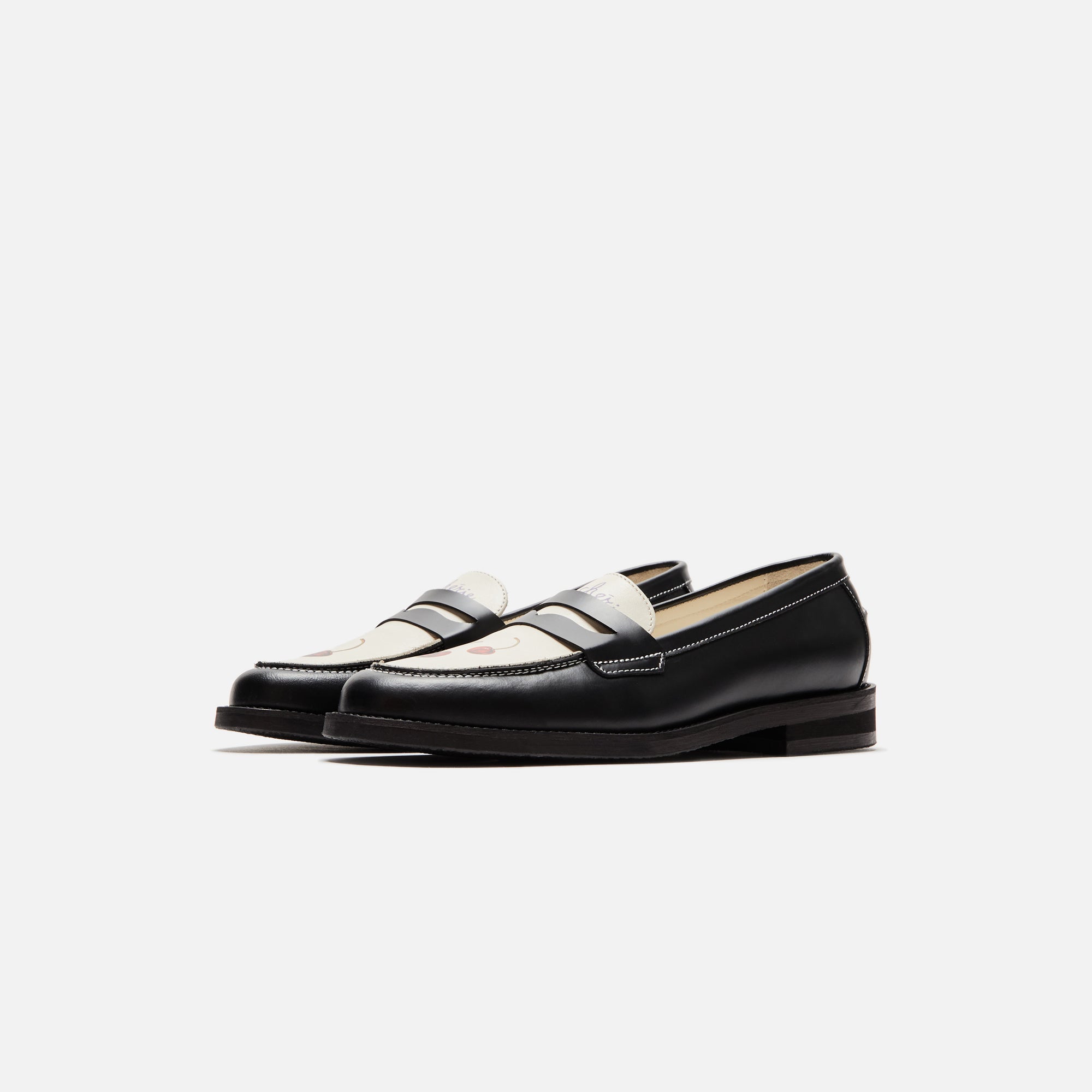 DUKE + DEXTER WMNS Wilde Cherry Penny Loafer - Black / White