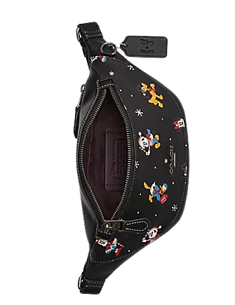 Coach Disney X Coach Warren Mini Belt Bag With Holiday Print