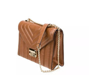 Michael Kors Whitney Medium Flap Chain Shoulder Bag In Tan