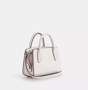 Coach Mini Andrea Carryall Leather Handbag/Crossbody In Chalk