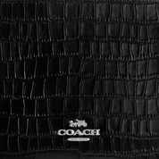 Coach Slim Crossbody In Croc-Embossed Leather- Black