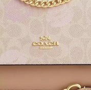 Coach Klare Crossbody Bag In Signature Canvas With Lips Print