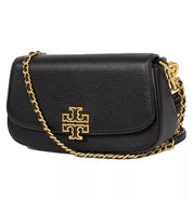 Tory Burch Britten Convertible Crossbody Leather Handbag Black