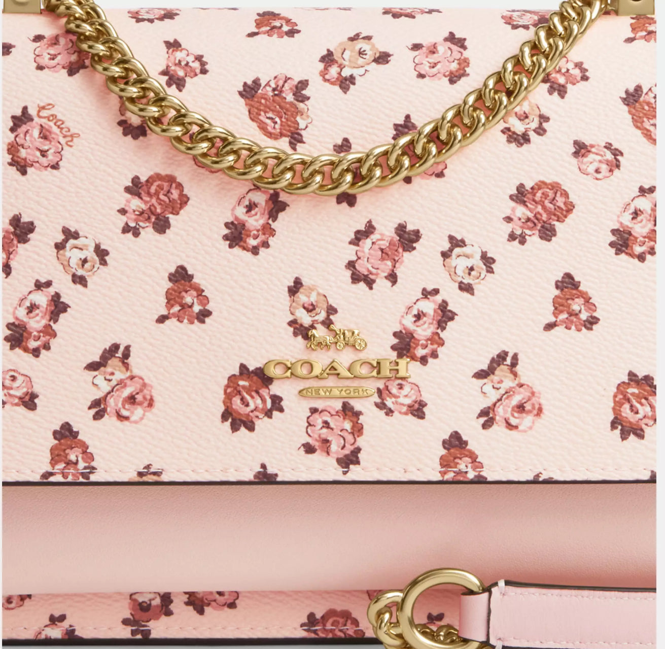 NWT Coach Klare Crossbody Bag With Rose Print In Blush