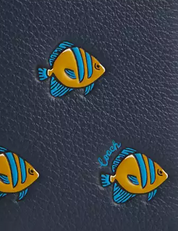 Coach Id Wallet With Fish Print