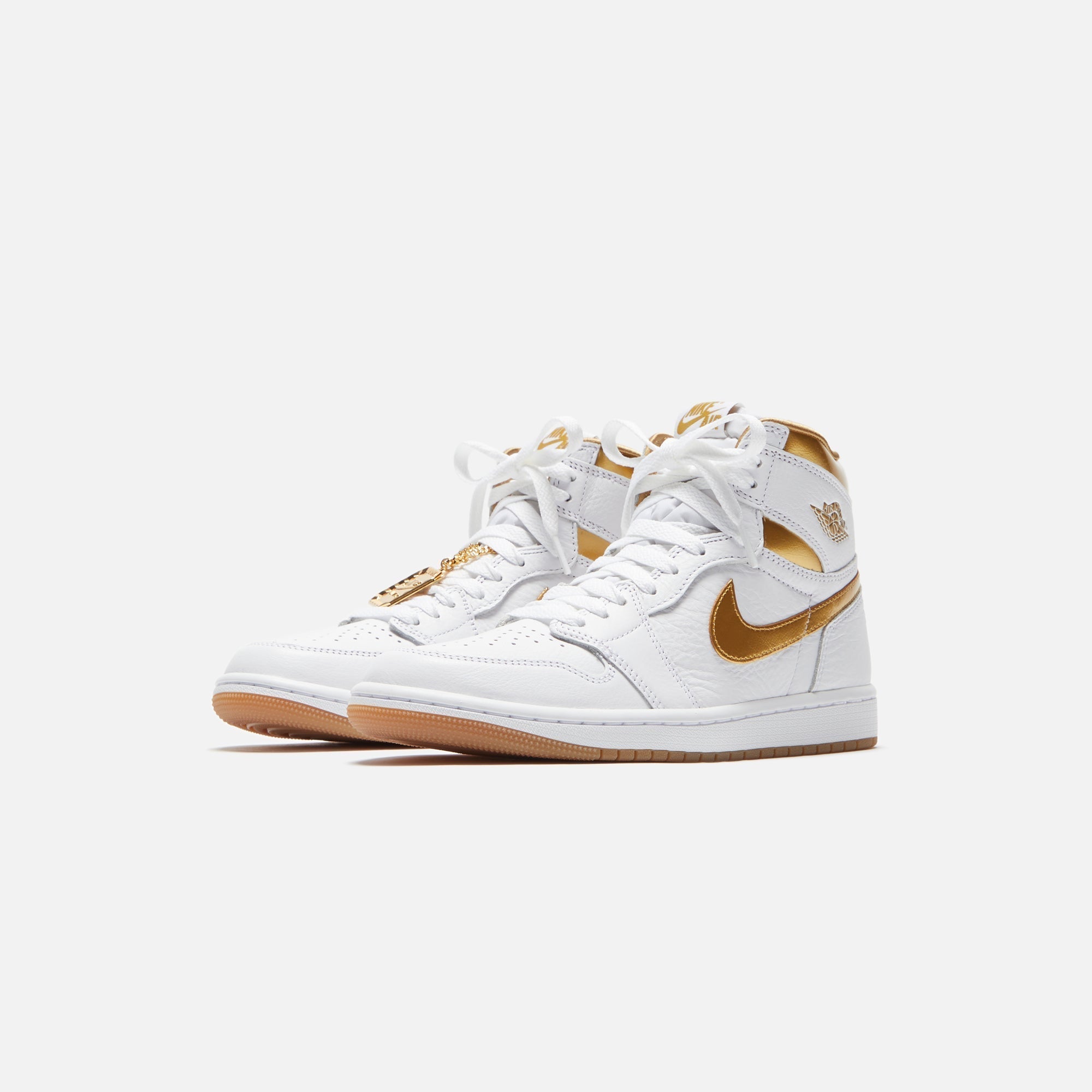 Jordan WMNS Air Jordan 1 High OG - White / Metallic Gold / Gum Light Brown