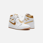 Jordan WMNS Air Jordan 1 High OG - White / Metallic Gold / Gum Light Brown