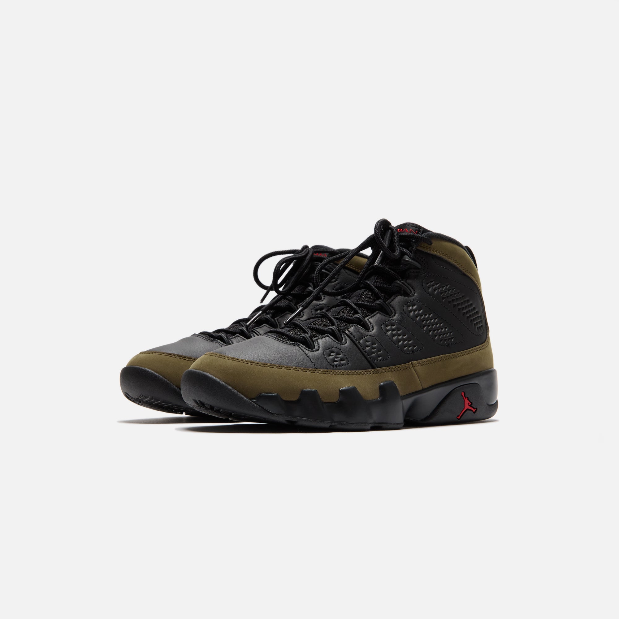 Jordan Air Jordan 9 Retro - Black / Light Olive / Varsity Red