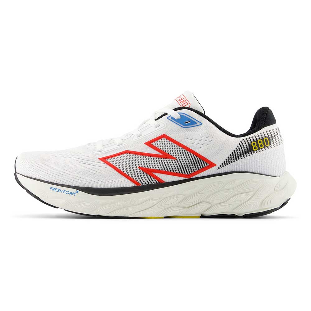 Men's Fresh Foam X 880v14 Running Shoe - White/Neo Flame - Extra Wide (4E)