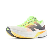 Men's FuelCell Rebel v4 Running Shoe  - White/Bleached Lime Glo - Regular (D)