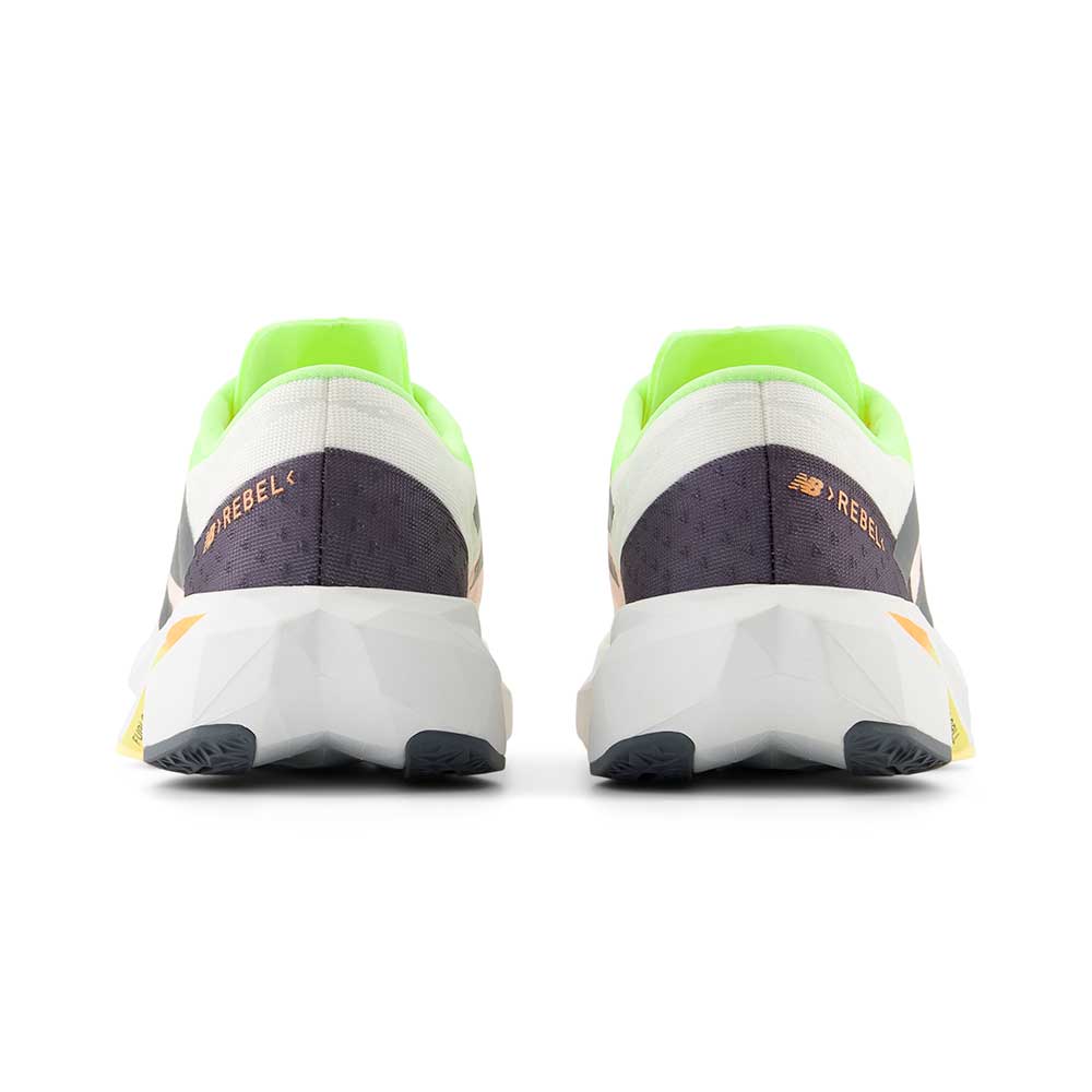 Men's FuelCell Rebel v4 Running Shoe  - White/Bleached Lime Glo - Regular (D)