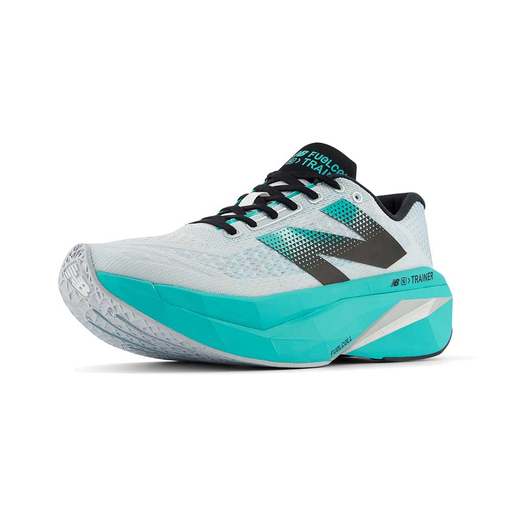 Men's FuelCell SuperComp Trainer v3 Running Shoe - White/Cyber Jade - Regular (D)