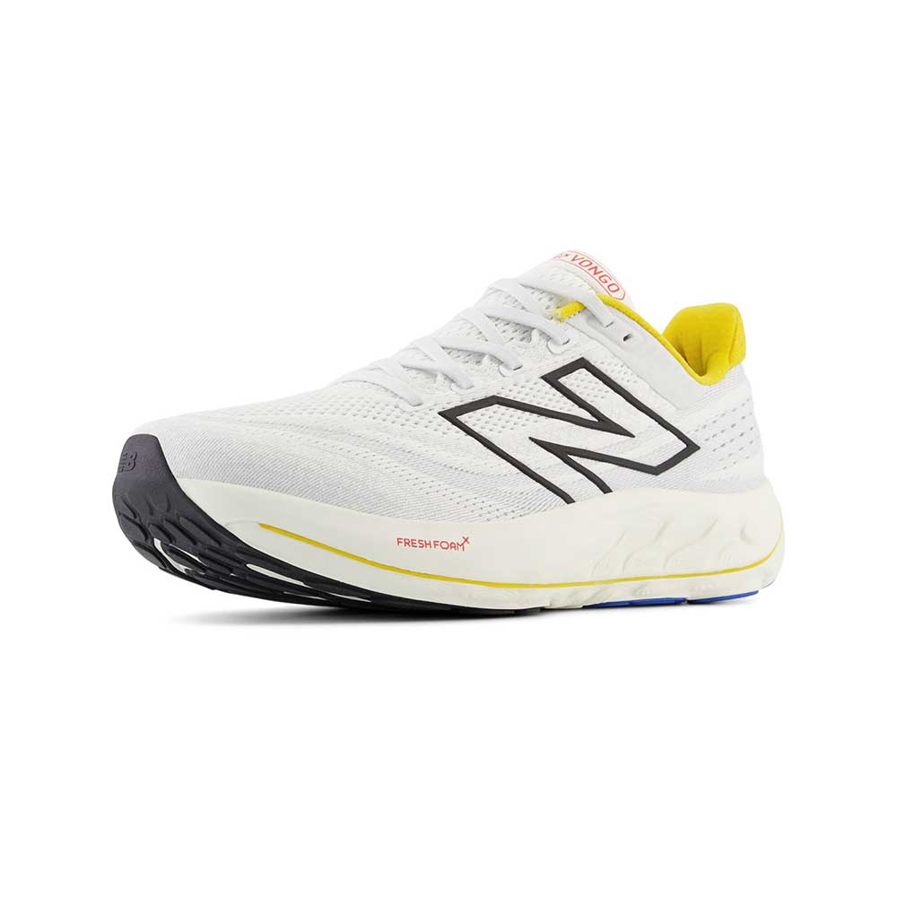 Men's Fresh Foam X Vongo v6 Running Shoe - White/Ginger Lemon - Regular (D)