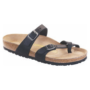 Birkenstock Mayari Oiled Leather Classic Footbed Sandal in Black