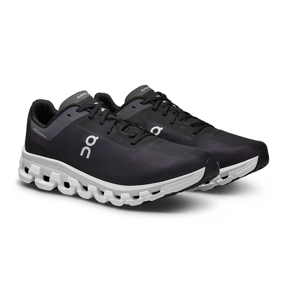 Men's Cloudflow 4 Running Shoe - Black/White - Regular (D)