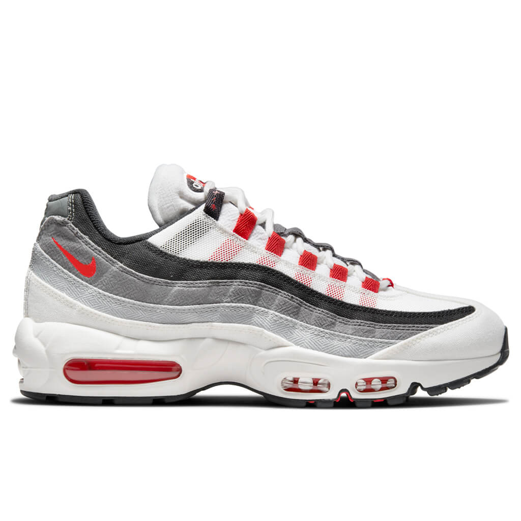 Air Max 95 'Smoke Grey' - Summit White/Chile Red/Off Noir