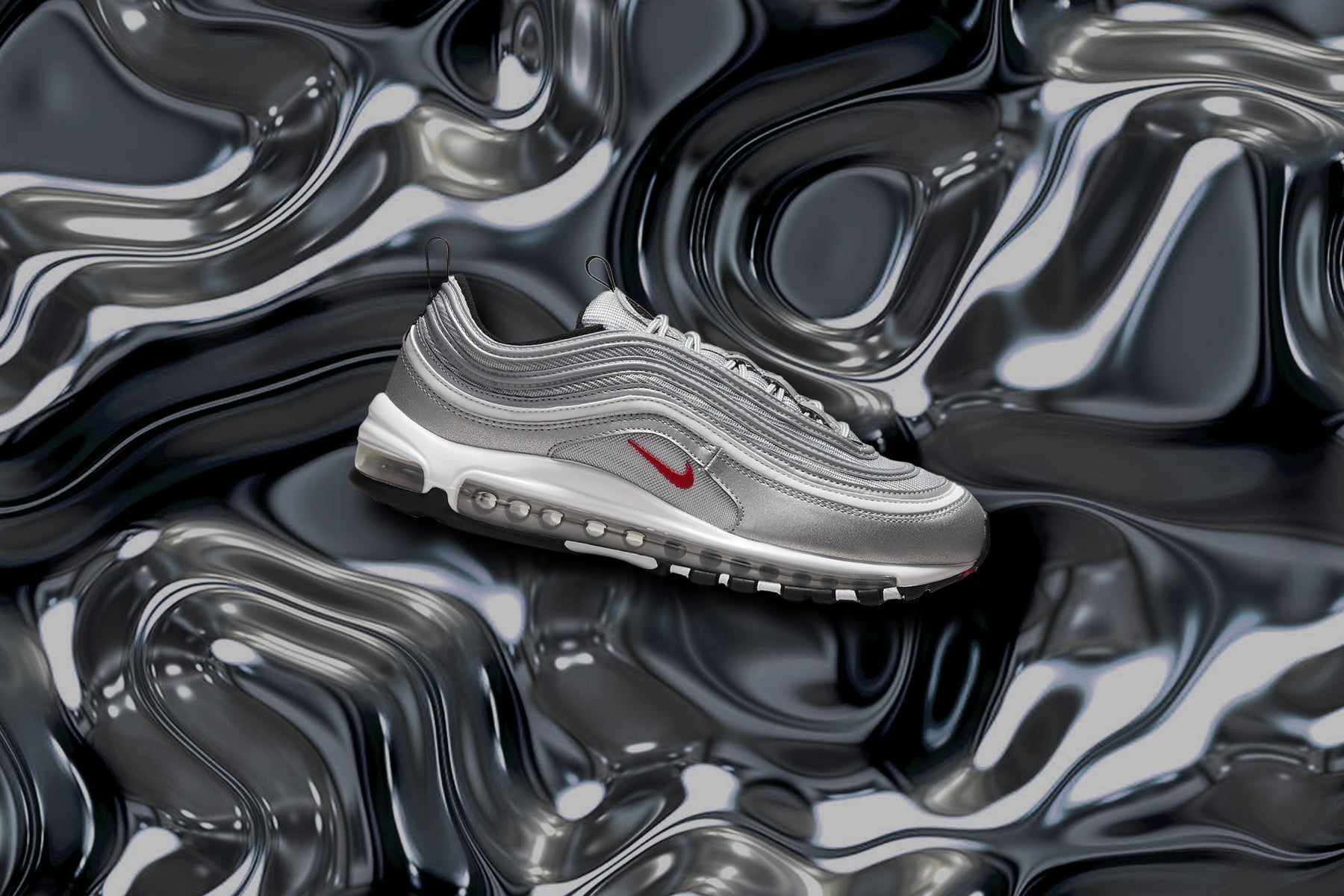 Air Max 97 OG 'Silver Bullet' - Metallic Silver/University Red/Black