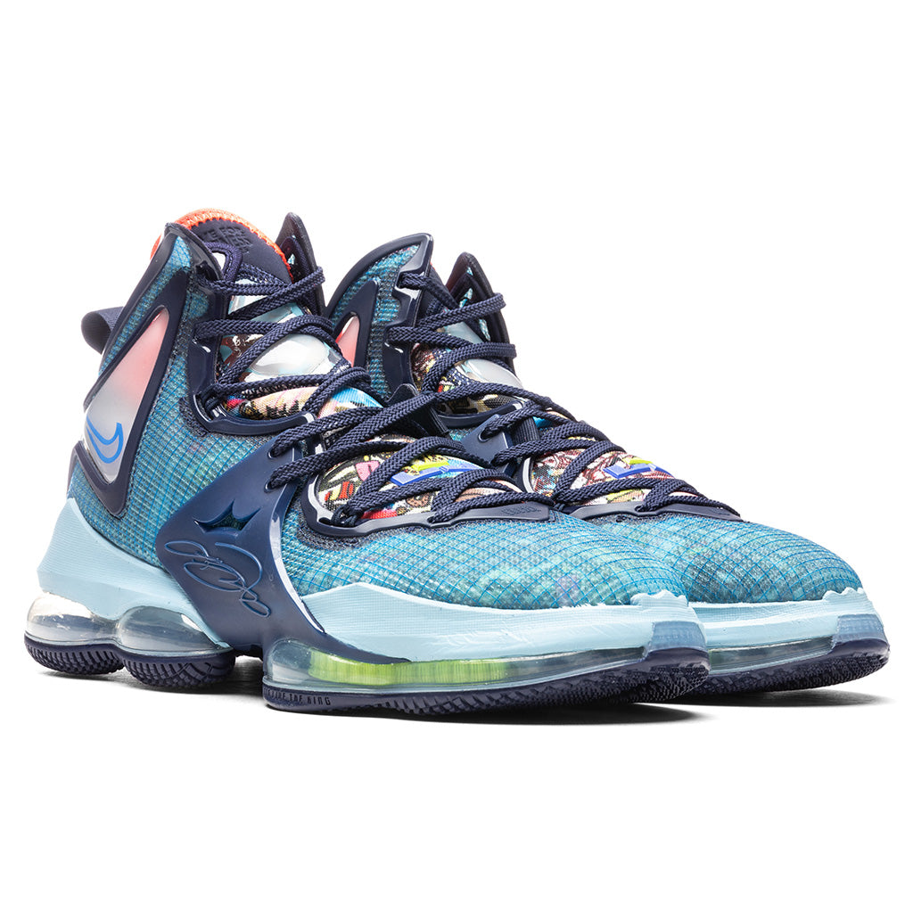 LeBron 19 - Blackened Blue/Medium Blue/Worn Blue