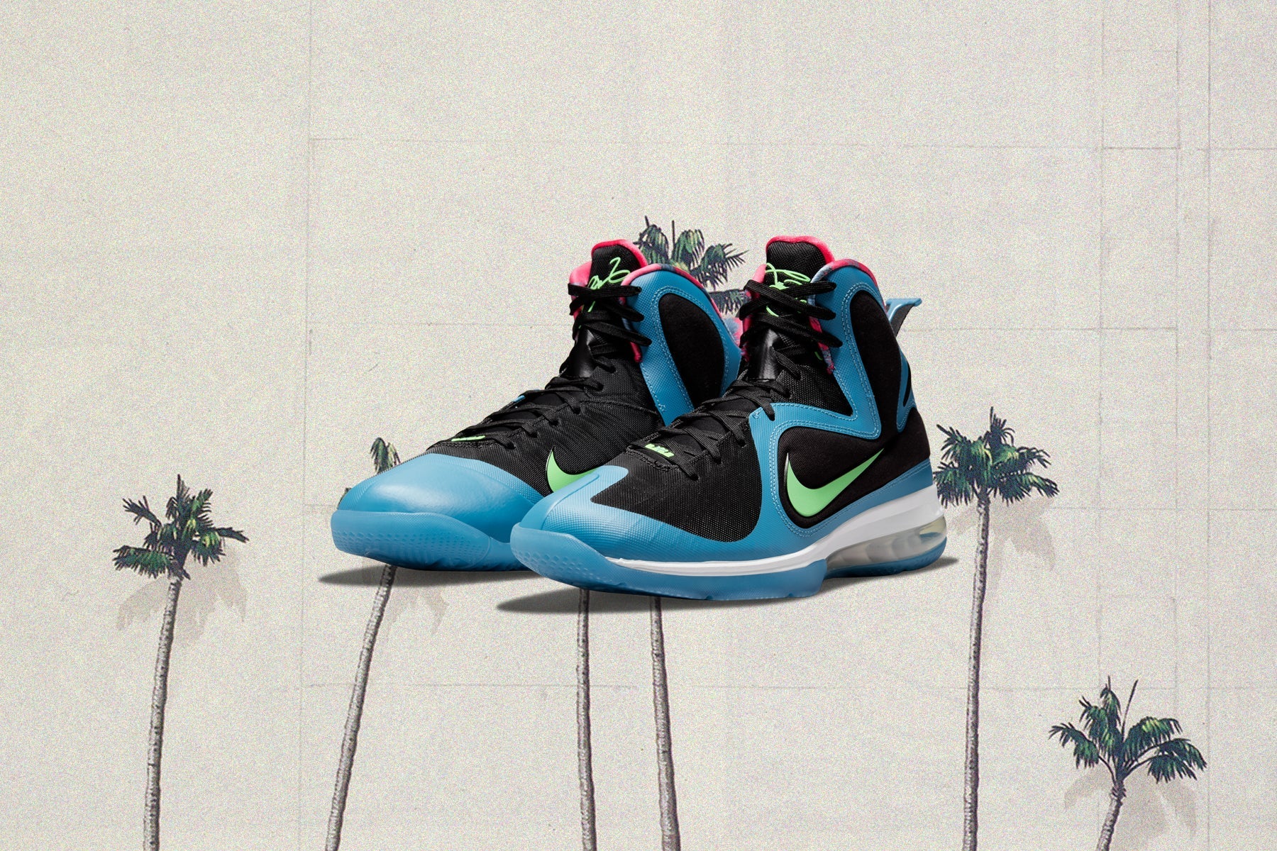 LeBron IX - Black/Lime Glow/Dutch Blue