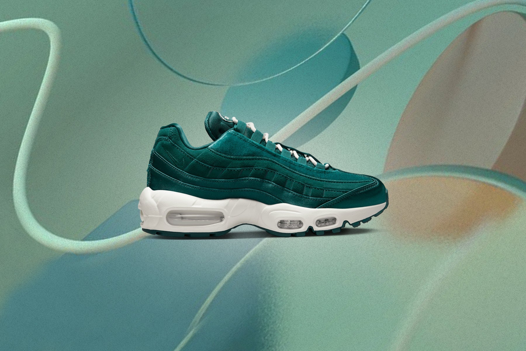 Women's Air Max 95 Green Velvet - Dark Atomic Teal/Sail