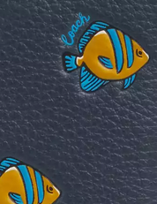 Coach Passport Card Case With Fish Print