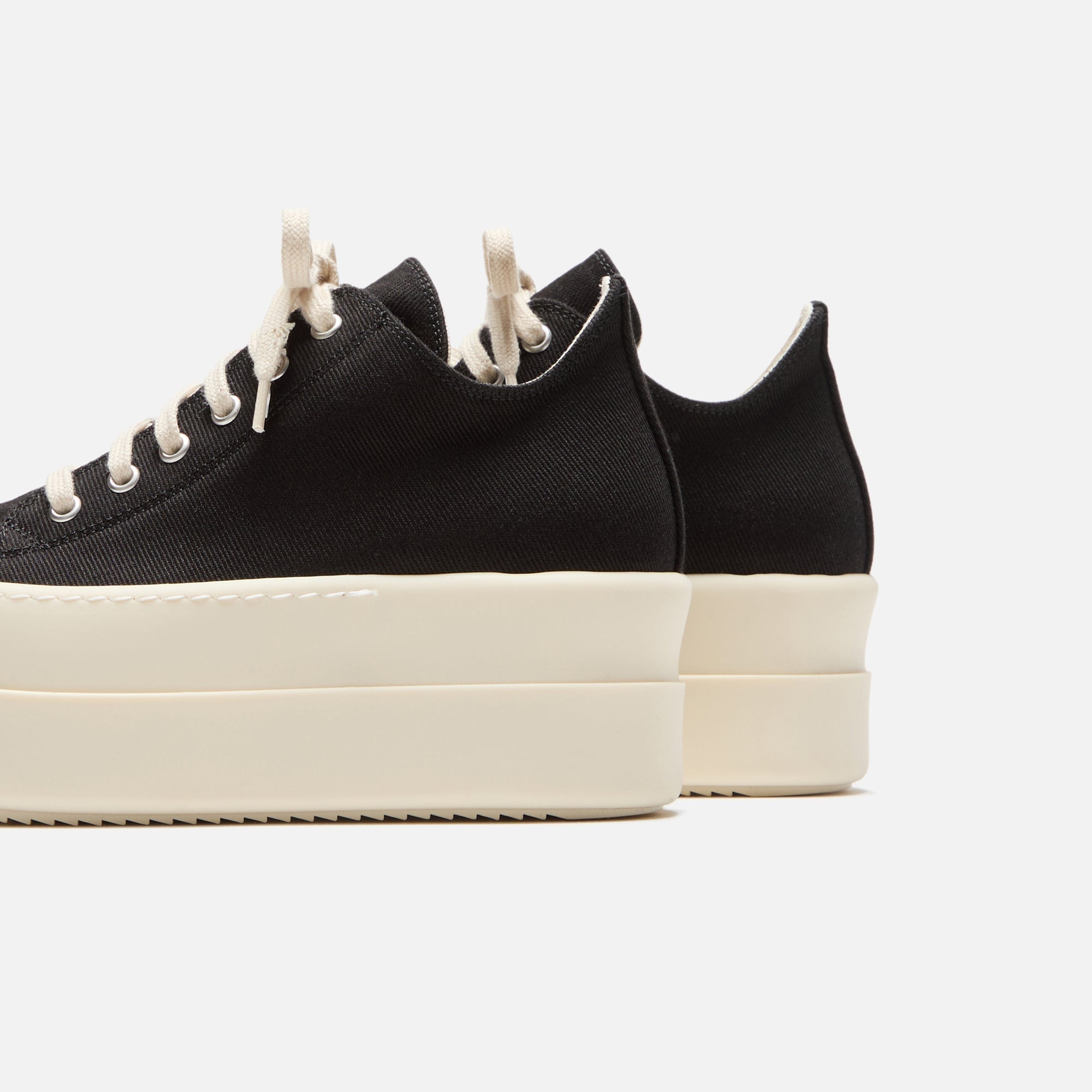 Rick Owens WMNS DRKSHDW Double Bumper Low Sneakers - Black / Milk / Milk Scarpe