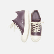 Rick Owens WMNS Scarpe in Pelle Low Sneakers - Amethyst / Milk