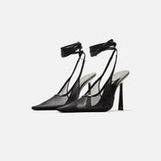 Saint Laurent Aston110 Slingback Tulle - Nero