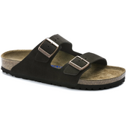 Birkenstock Arizona Suede Leather Soft Footbed Sandal in Mocha