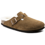 Birkenstock Boston Shearling Suede Leather Clog in Mink