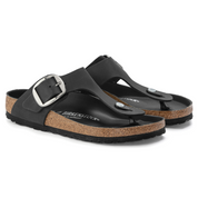 Birkenstock Women Gizeh Big Buckle Oiled Leather in Black