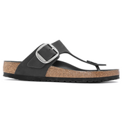 Birkenstock Women Gizeh Big Buckle Oiled Leather in Black