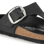 Birkenstock Women Gizeh Big Buckle Oiled Leather in Black