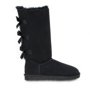 UGG Bailey Bow Triplet Tall Black Boots - Women's