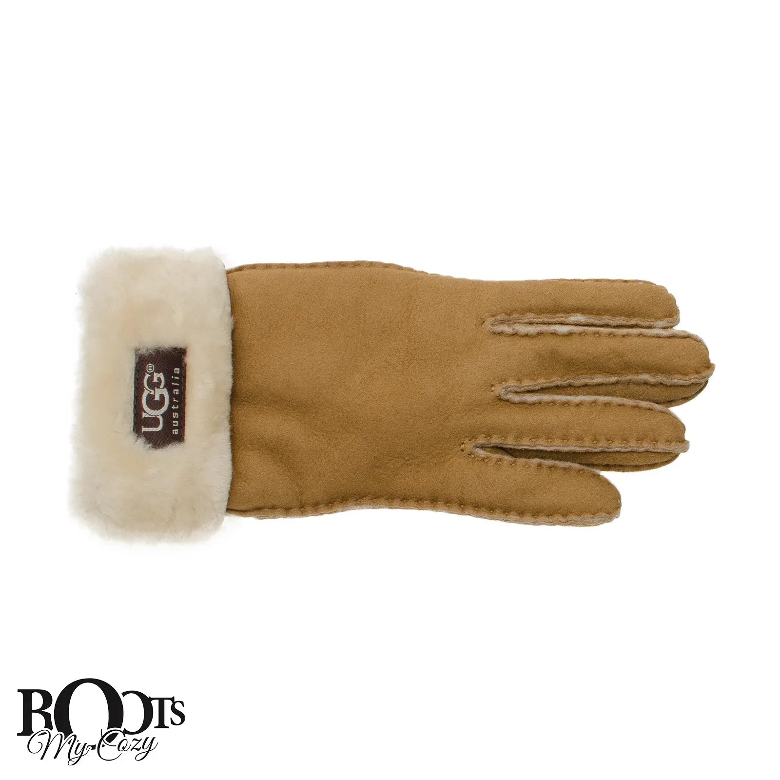 UGG Sheepskin Classic Turn Cuff Chestnut Gloves - Women's