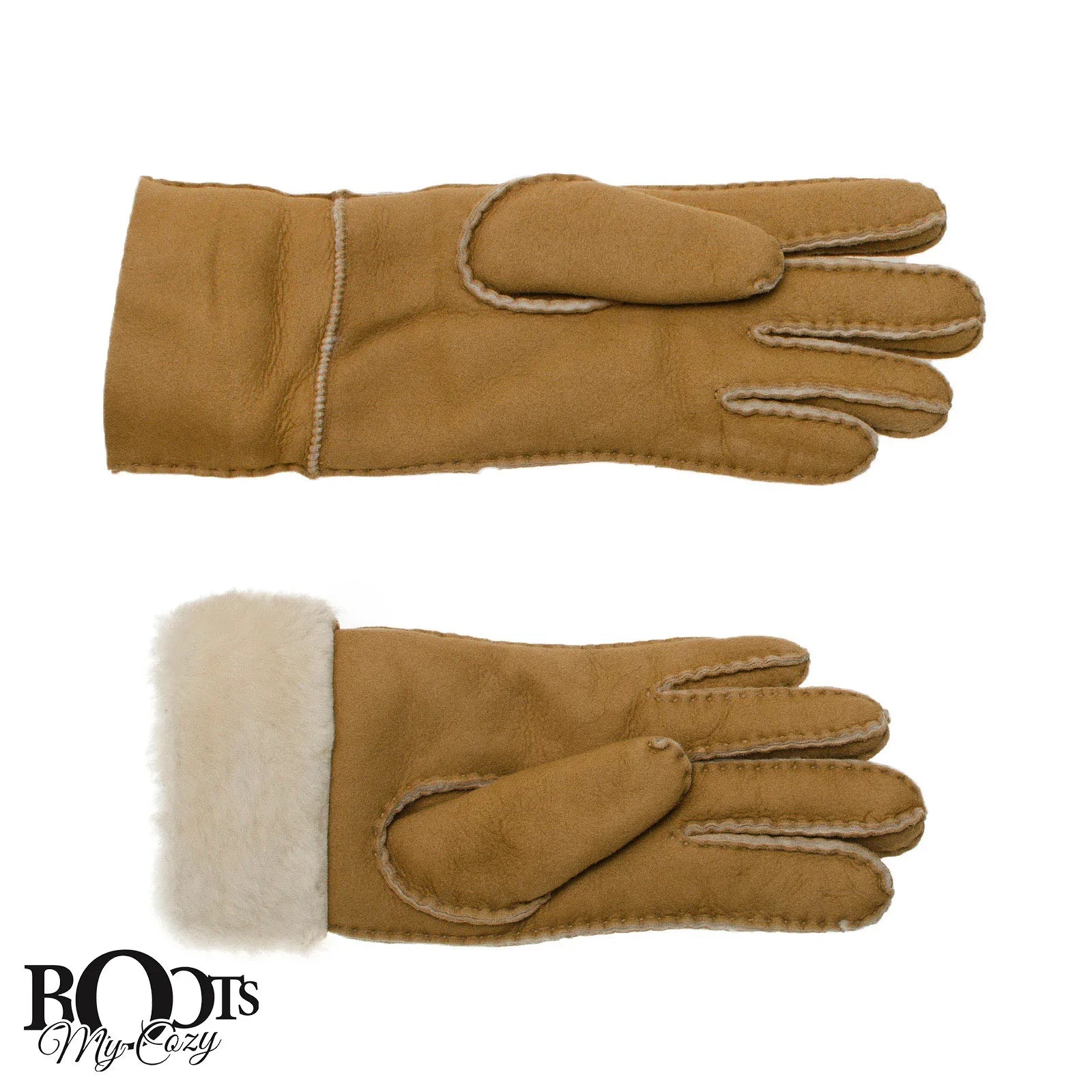 UGG Sheepskin Classic Turn Cuff Chestnut Gloves - Women's