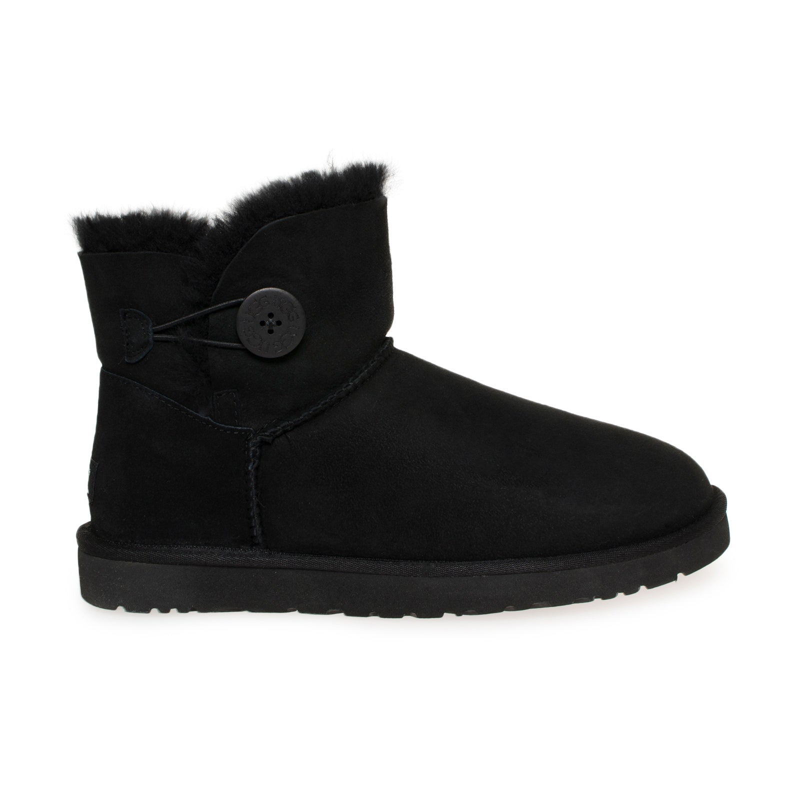 UGG Mini Bailey Button II Black Boots - Women's