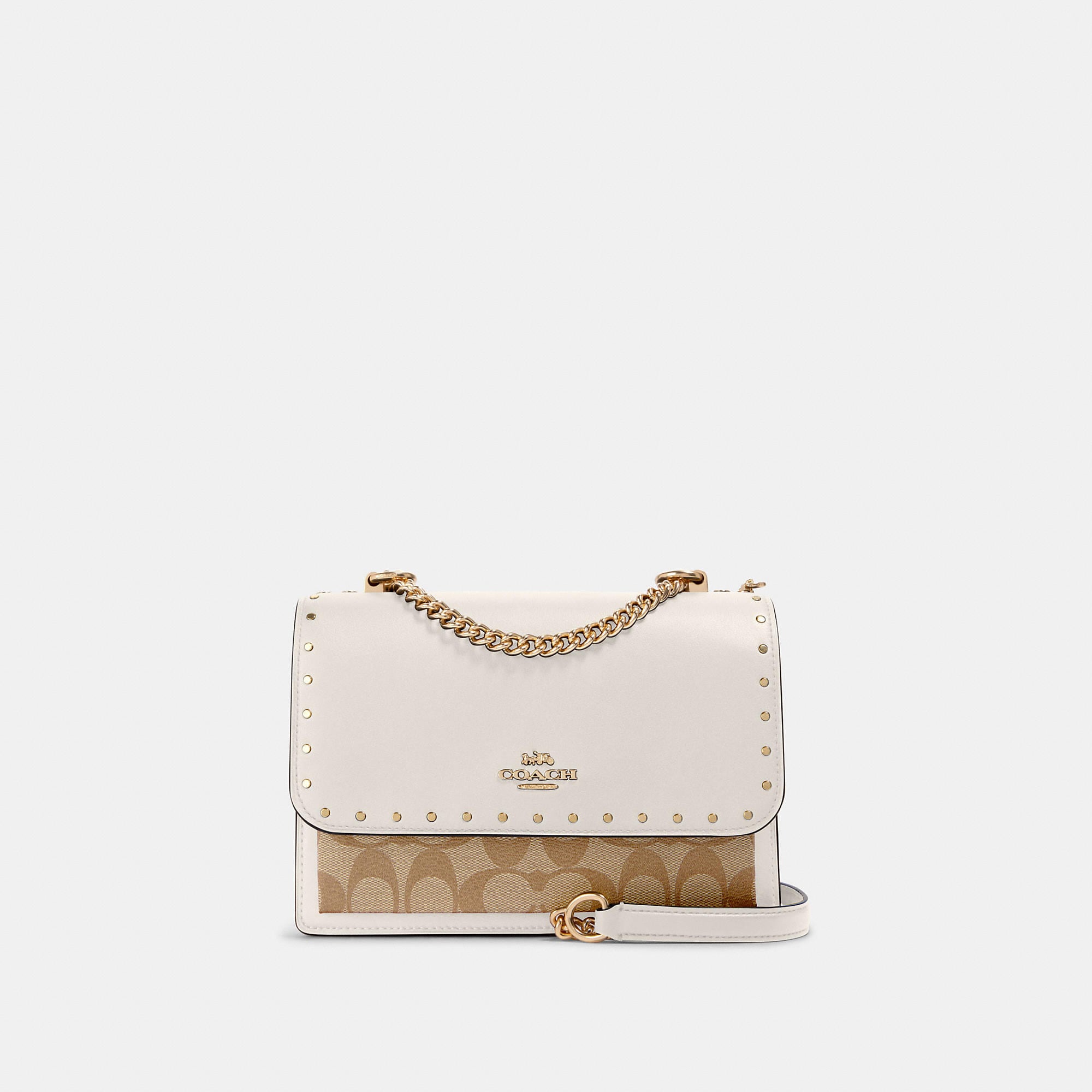 Coach Outlet Klare Crossbody In Signature Canvas With Rivets