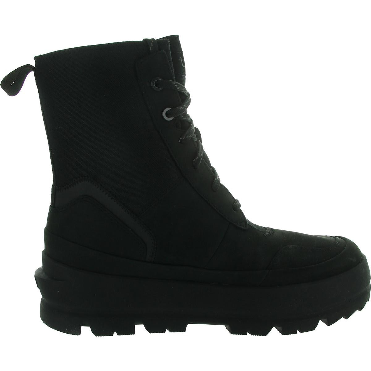 The Ugg Lug Womens Lace-Up Leather Combat & Lace-Up Boots