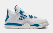 Air Jordan 4 Retro Industrial Blue Preschool Lifestyle Shoes (Off White/Industrial Blue/Neutral Grey)